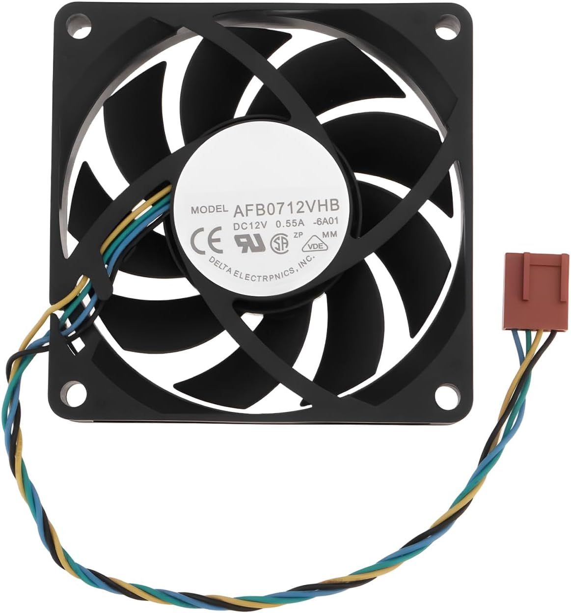 Be in Your Mind CPU Cooling Fan 4Pin Brushless DC Fan AFB0712VHB 0.55A 12V for Laptop 70X70X15Mm image number 1