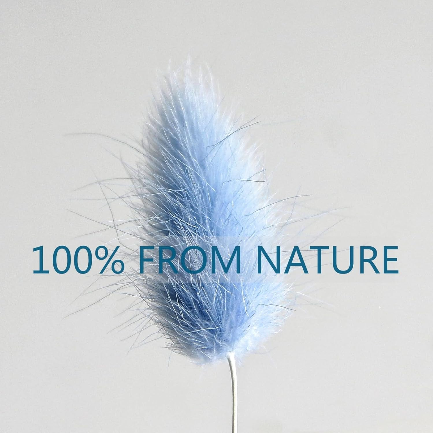120 PCS Blue Dried Pampas Grass Decor, 17-Inch Pompas Floral, Dry Flowers for Decoration, Pampas Grass in Bulk Tall, Blue Bunny Tails Dried Flowers for Boho Wedding Decor