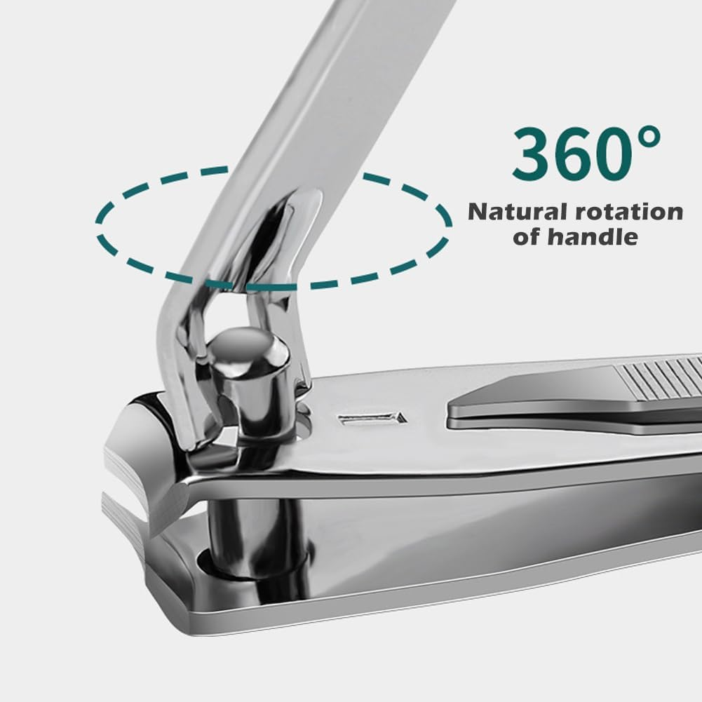 2 Pack Nail Clippers Set, Nail Cutter, Ultra Sharp Stainless Steel Fingernail and Toenail Clipper Cutters,Travel Nail Kit for Men Women image number 4