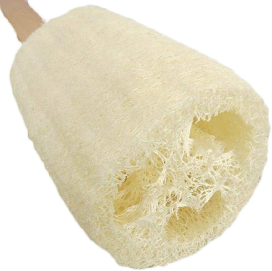 Natural Exfoliating Loofah Luffa Loofa Bath Brush on a Stick with Long Wooden Handle Back Brush for Men & Women - Shower Sponge image number 3