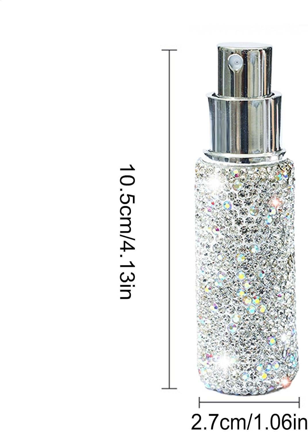 Gungtj Empty Perfume Spray Bottles, 10Ml Bling Sample Glass Atomizer, Refillable Fragrance Oil Sprayer, Small Travel Dispenser, Compact Size for Hair Spray and Oils image number 1