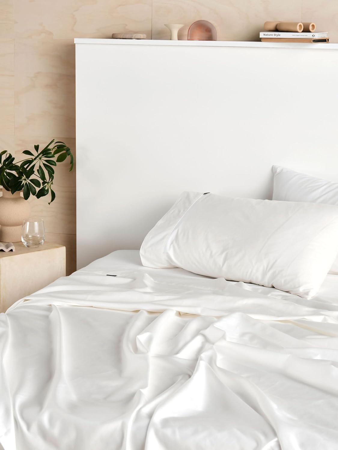 Linen House 300TC Cotton Percale King Bed Sheet Set, White image number 4