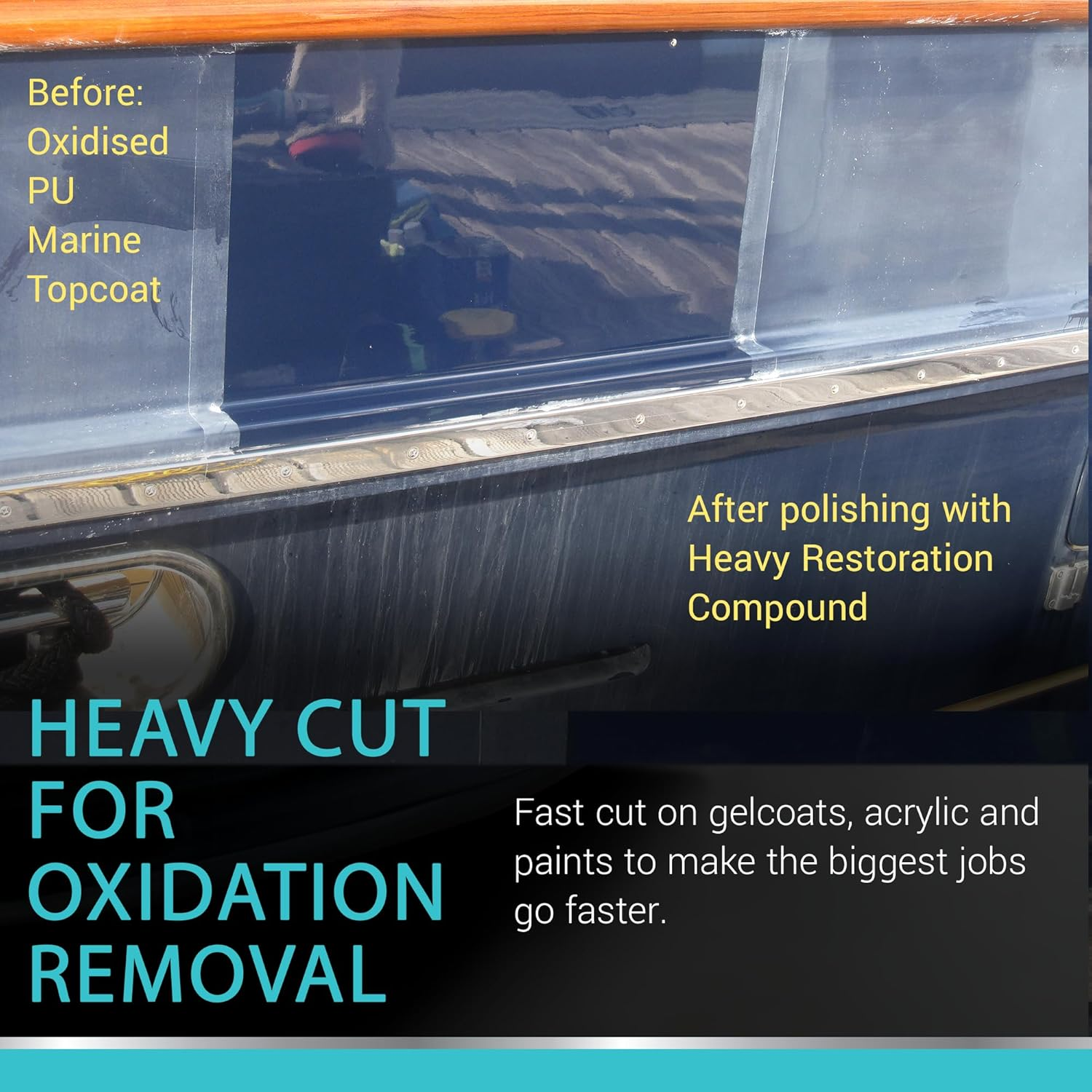 Heavy Restoration Compound NC-322 for Gel Coat, Paint & Acrylic - 1Lt