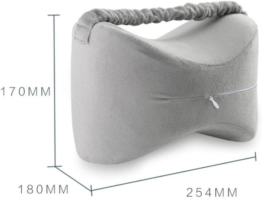 Knee Pillow for Sciatica Relief, Back Pain, Leg Pain, Pregnancy, Hip and Joint Pain - Memory Foam Wedge Contour Orthopedic Knee Pillow image number 1
