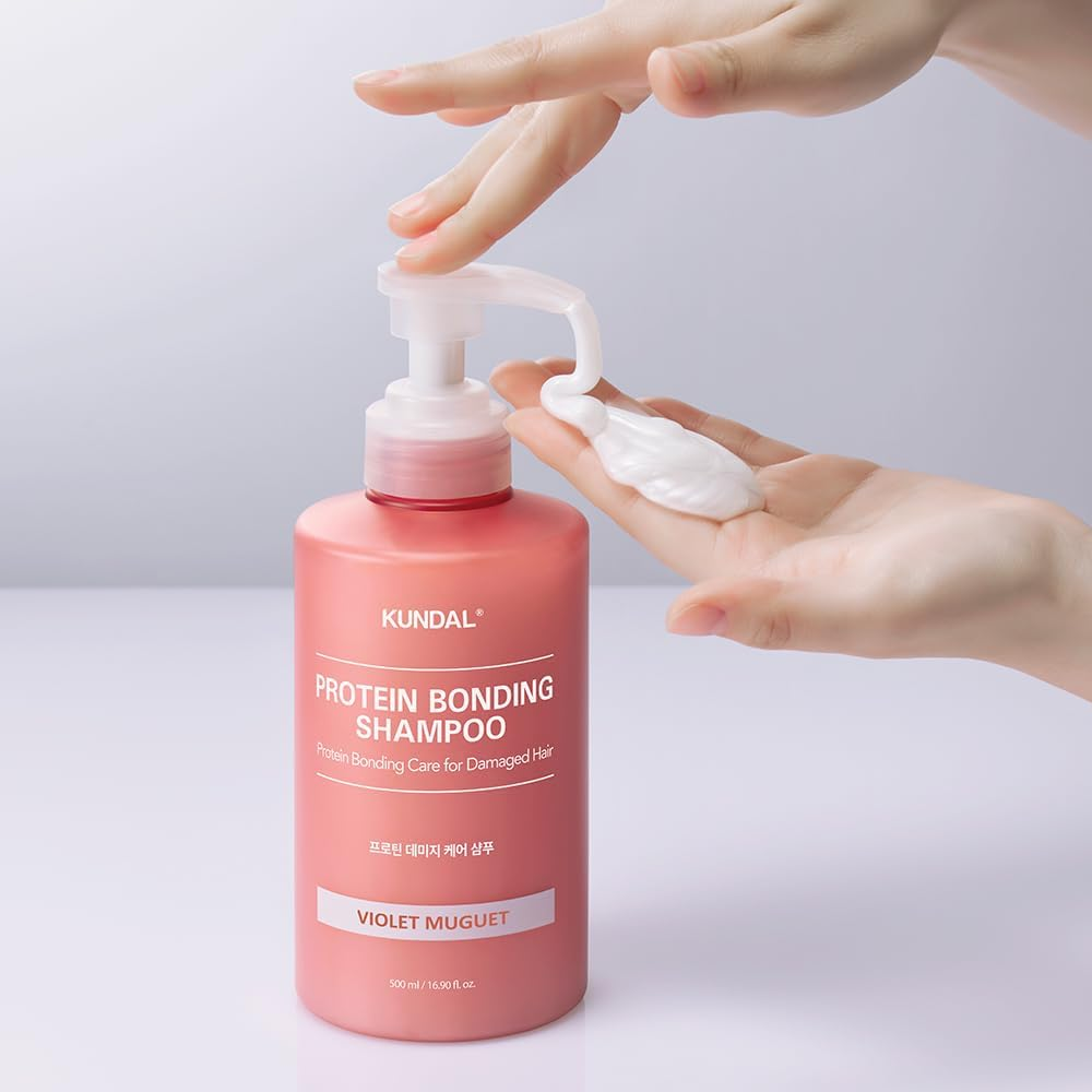 KUNDAL Protein Bonding Shampoo and Conditioner Set [Violet Muguet] 16.9Fl Oz/ 6.76Fl Oz (Pack of 2) image number 3