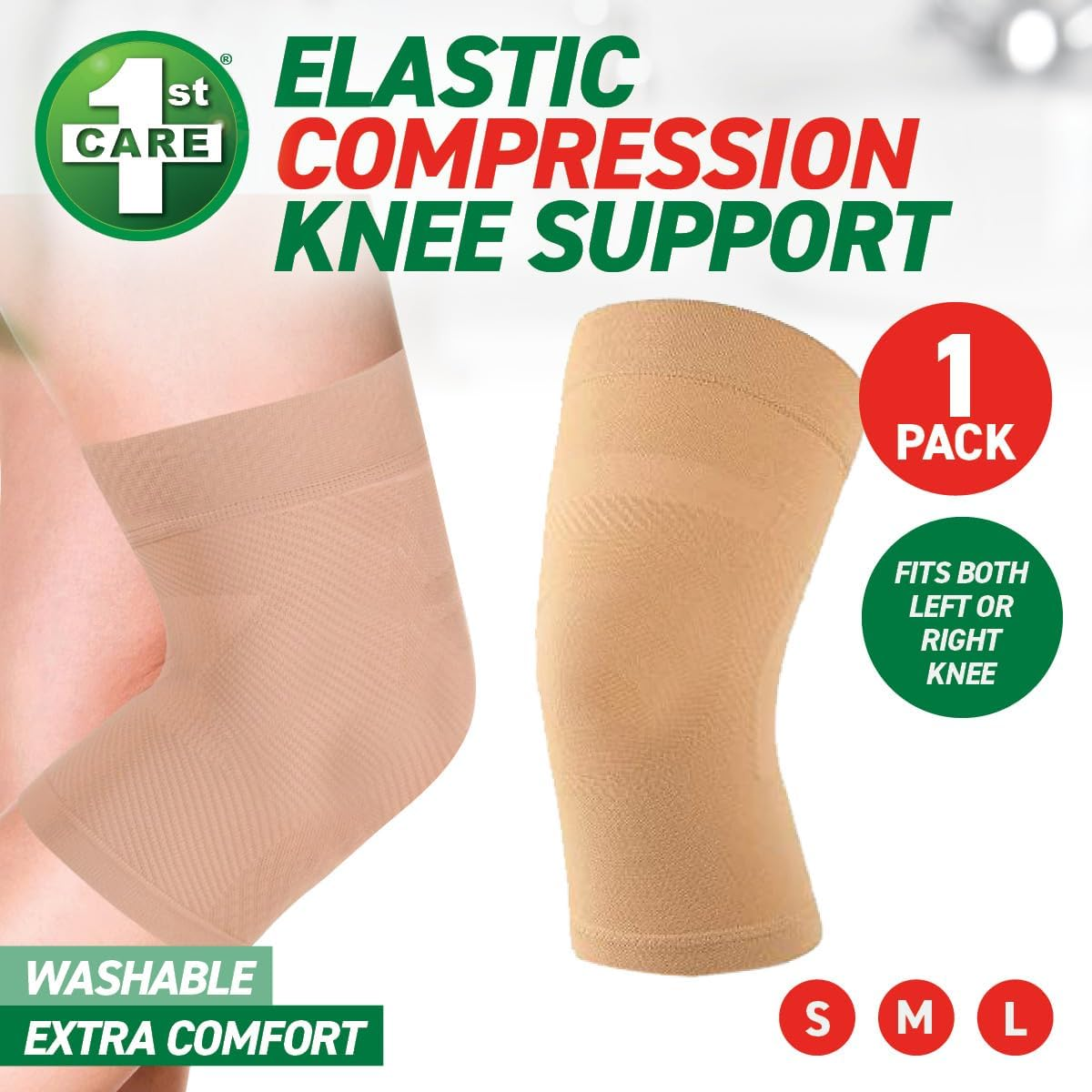 1St Care Elastic Knee Support, Large image number 1