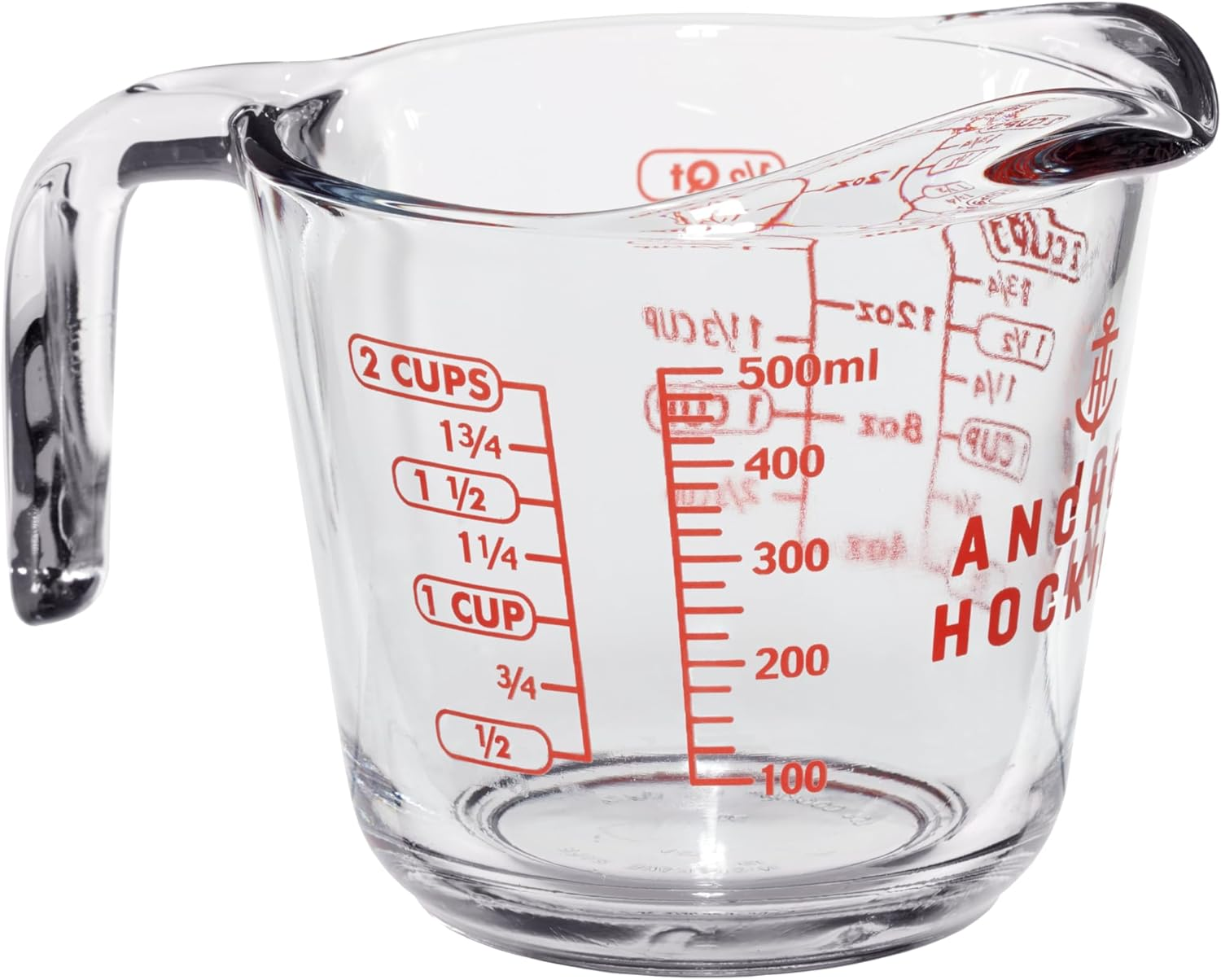 Anchor Hocking Small Measuring Jug &ndash; Durable Glass Cup with Easy-Read Markings, Open-Handle Grip and Smooth Pour Design &ndash; Microwave and Dishwasher Safe for Precise Kitchen Prep &ndash; 500 Ml Capacity image number 6