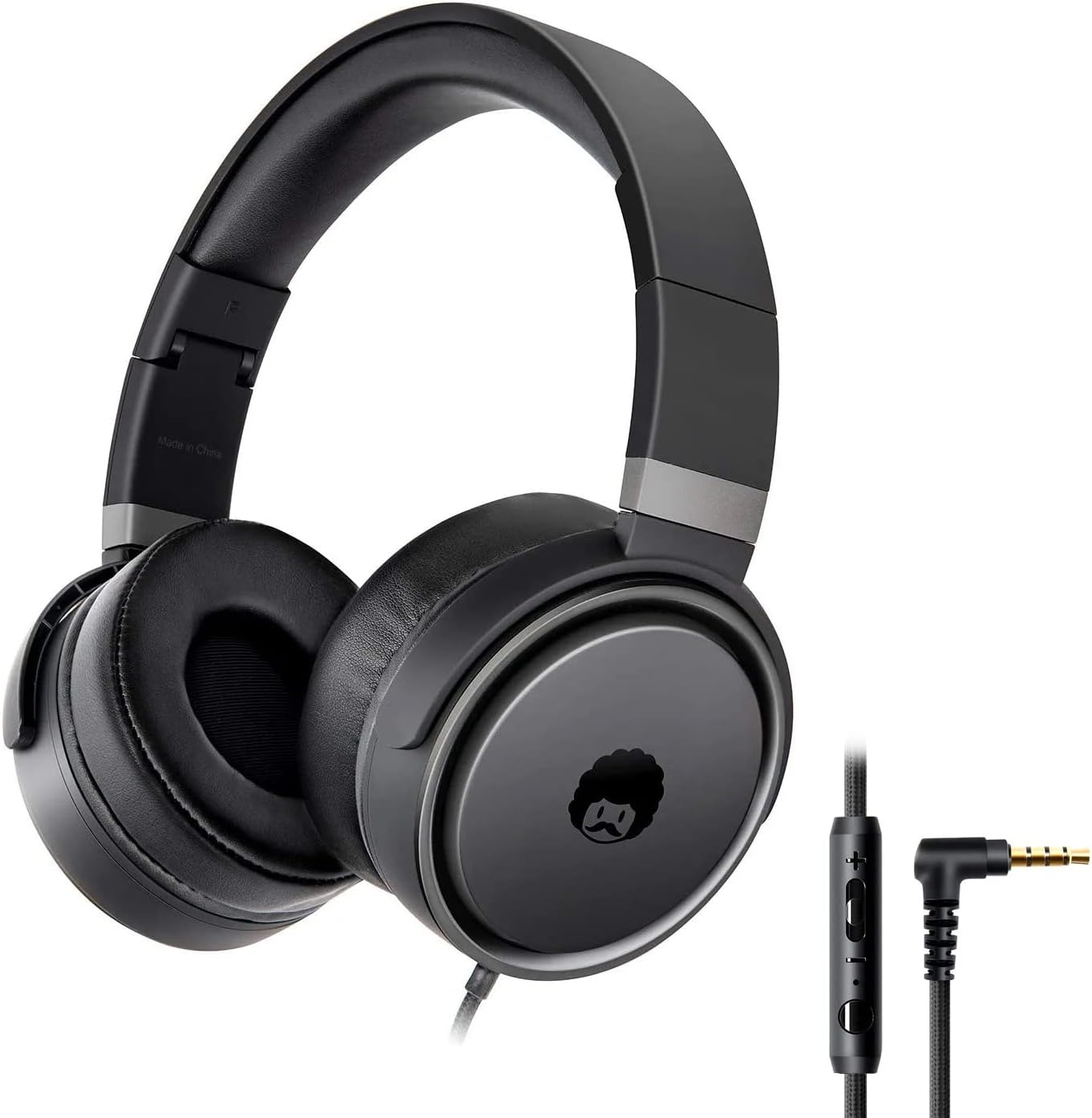 Rockpapa Share 1 Kids Headphones, Wired Headphones with Microphone, 85/94Db Volume Limited, Sharing Function, Foldable, Adjustable, Childrens Headphones over Ear for School/Travel/Phone/Pc/Mp3