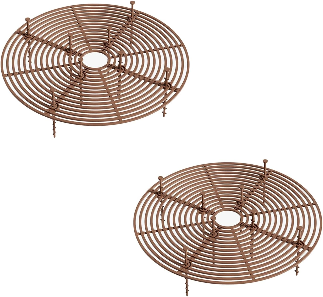 WUMUZAI 19 Cm Plant Pot Cover from Animals 2 Pack, Cuttable Plant Pot Grid with Stakes, round Flower Pot Soil Cover Protector, Keep Cats Out of Potted Plants for Indoor Outdoor Protection