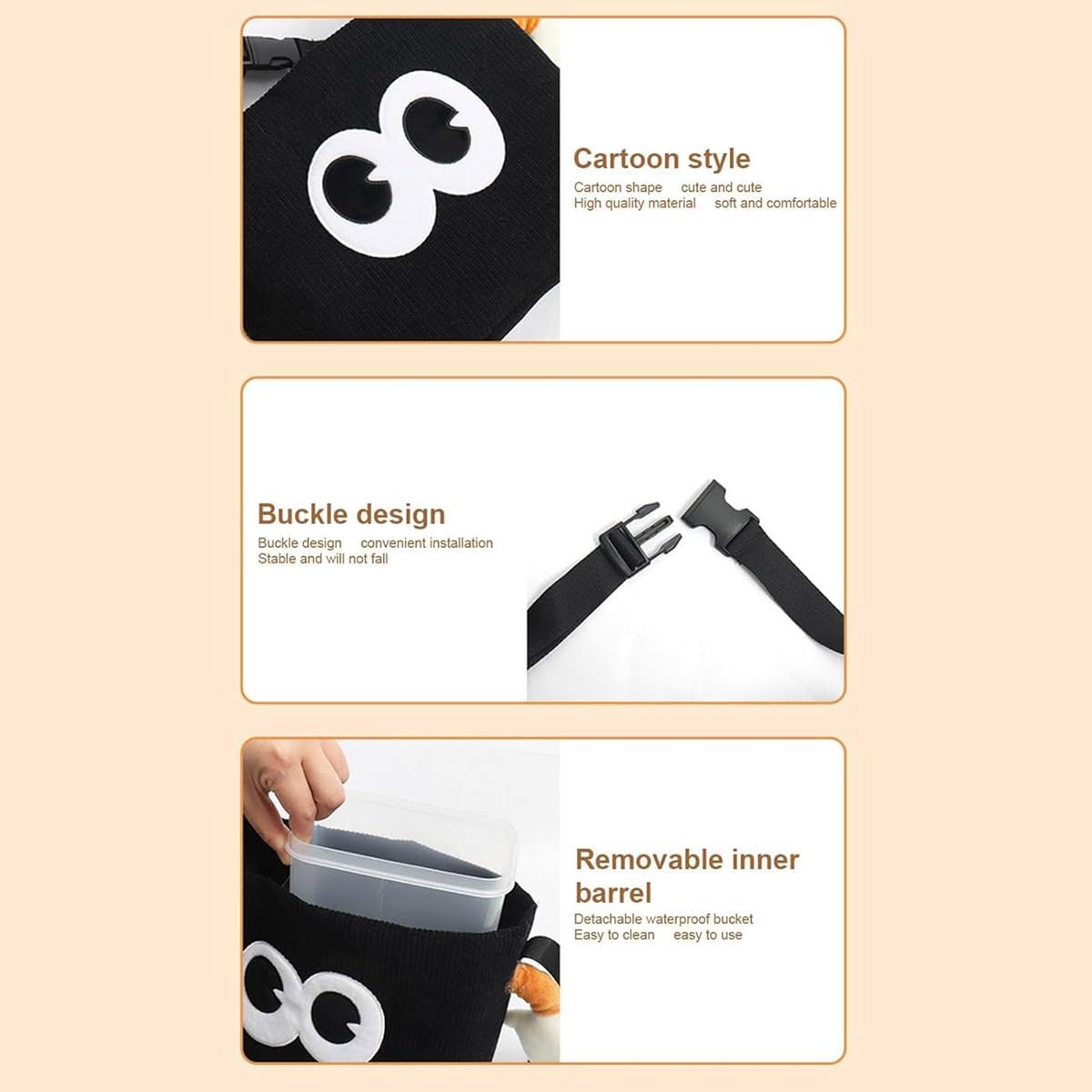 AIMALL Multi-Function Car Storage Box, 2-In-1 Tissue Box and Trash Can, Creative Car Accessories, Size: 9.45" X 7.48" image number 1