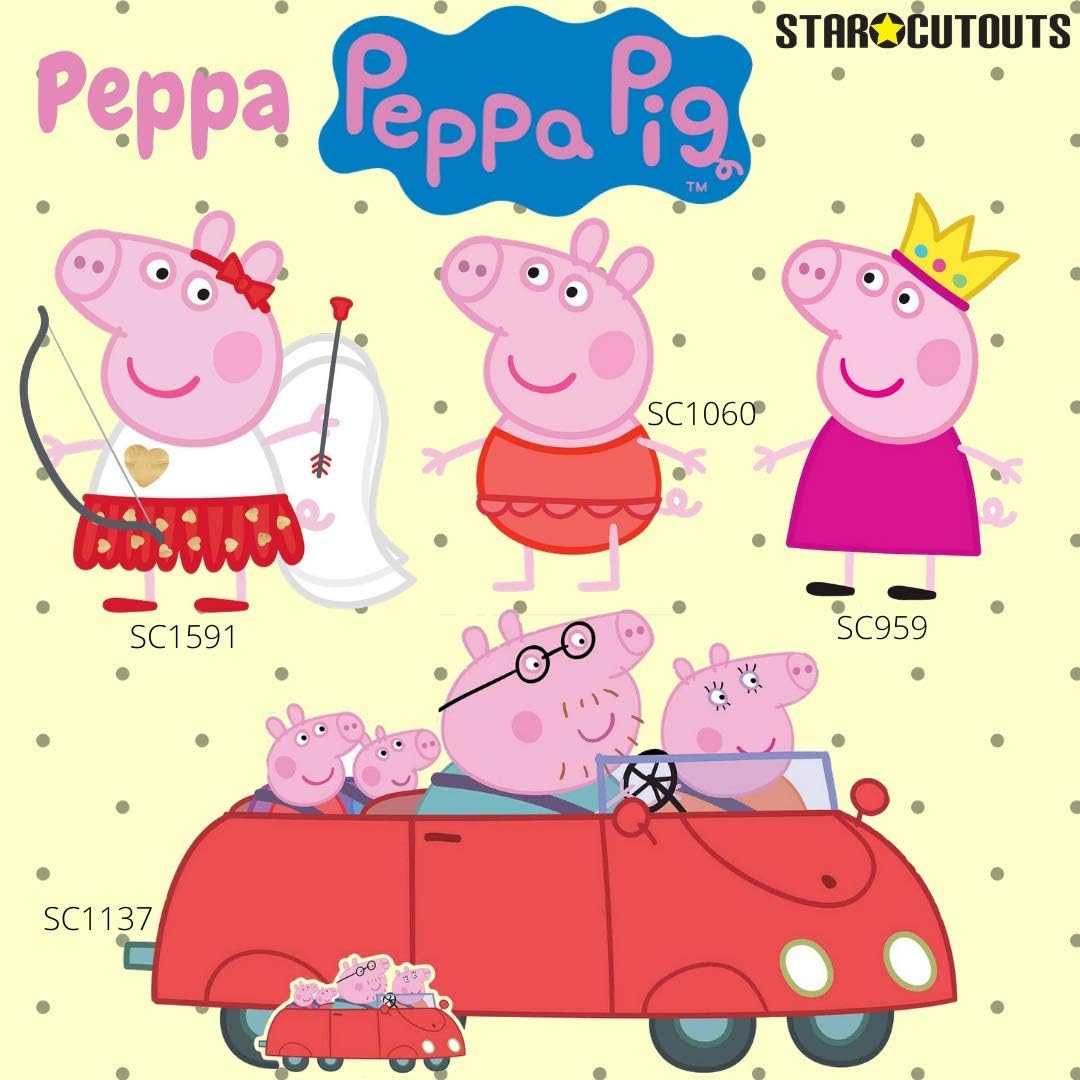Star Cutouts Ltd SMP91 Pig Party 6 Pack-Peppa, Zoe, Suzie, Candy, Dany & Pedro Dany/Pedro Mask, Transparent, One Size image number 5