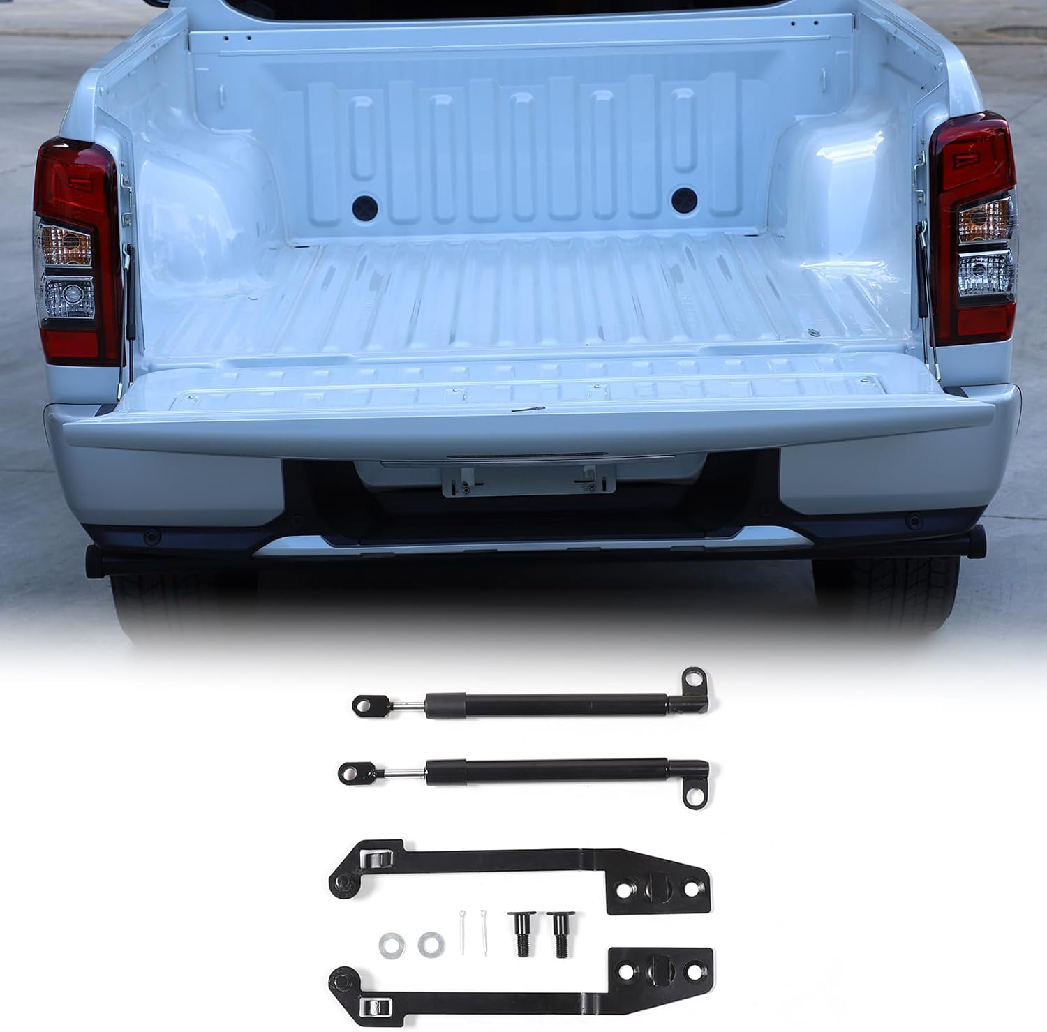 Yinaniutos Truck Tailgate Lift Assist Kit Compatible with Mitsubishi Triton 2015-2022 Accessories, Tailgate Lift Support Gas Spring Prop Rod, Carbon Steel image number 1