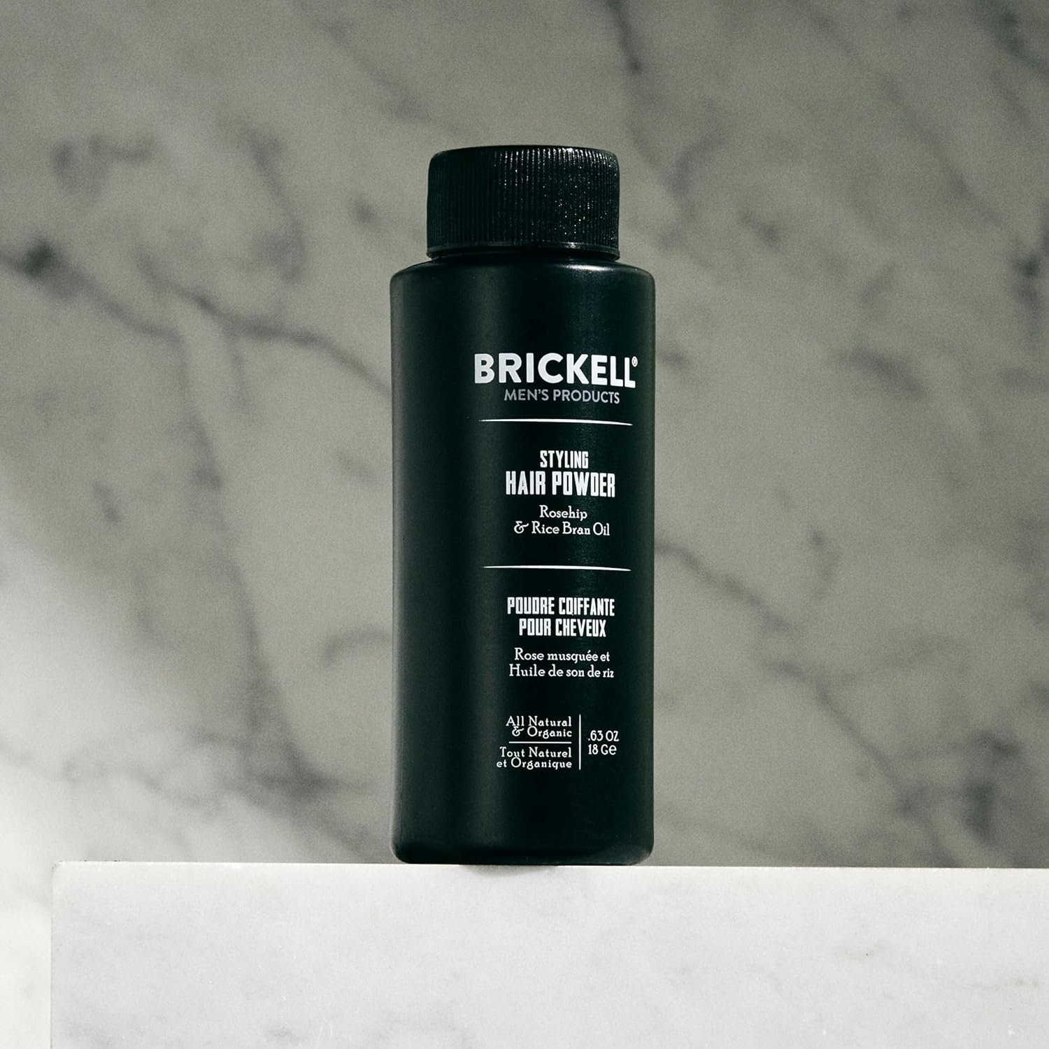 Brickell Men'S Styling Hair Powder for Men, Creates Volume, Natural & Organic, Non-Greasy Texturizing Powder, 18G, Fragrance-Free