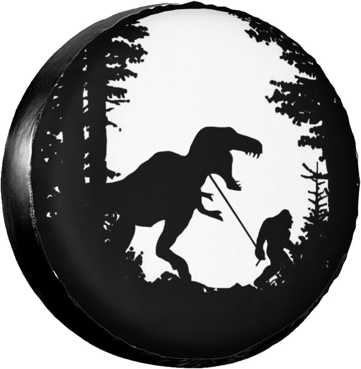 Dinosaur Bigfoot Rv Spare Tire Cover Wheel Tire Cover for Travel Trailers Protectors Weatherproof Dust-Proof for Camper Trailer Truck SUV Rv Universal 14" In