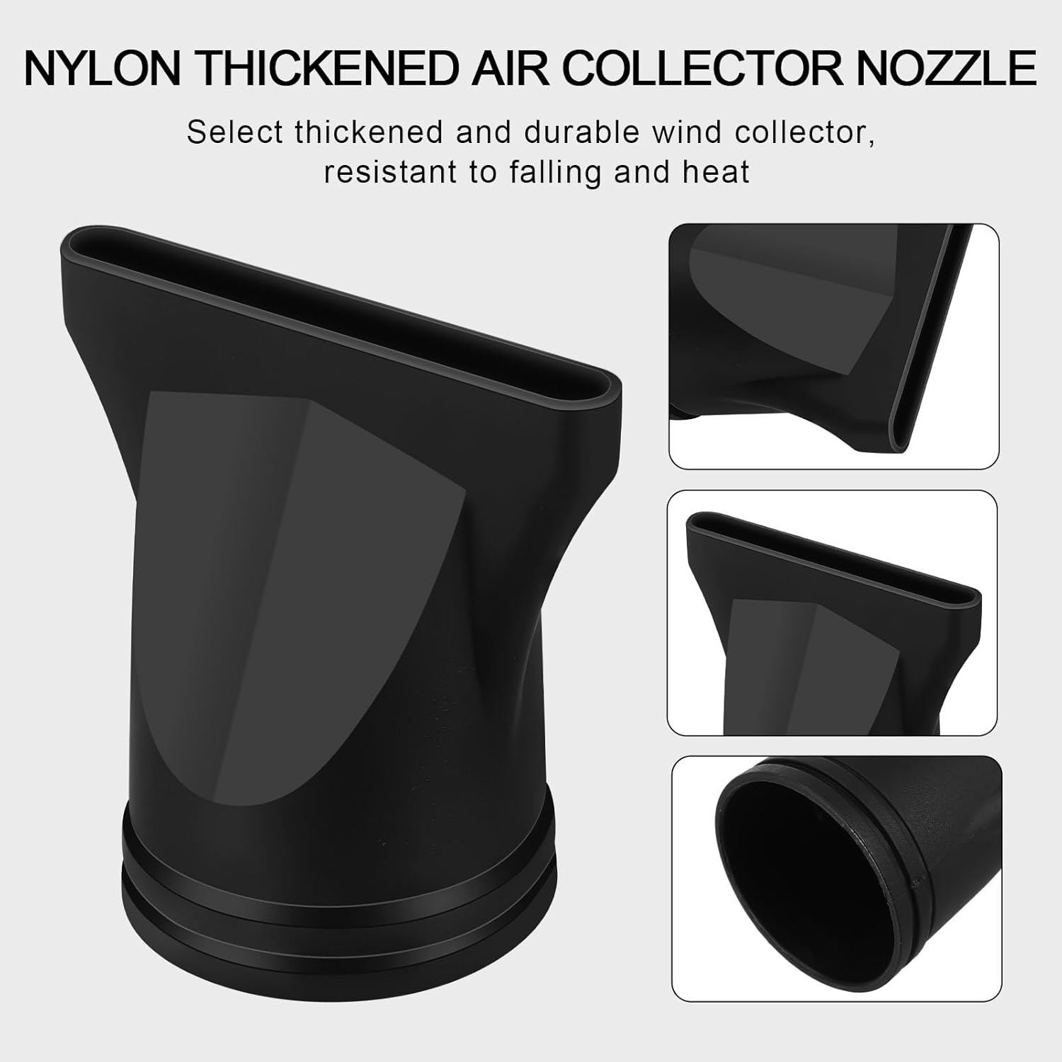 FOMIYES 2 Pcs Hair Blower Nozzle Replacement Nozzle for Hair Dryer Hair Tool Styling Nozzle Attachment Nozzle for Hair Dryer Defuzzer Drying Black image number 5