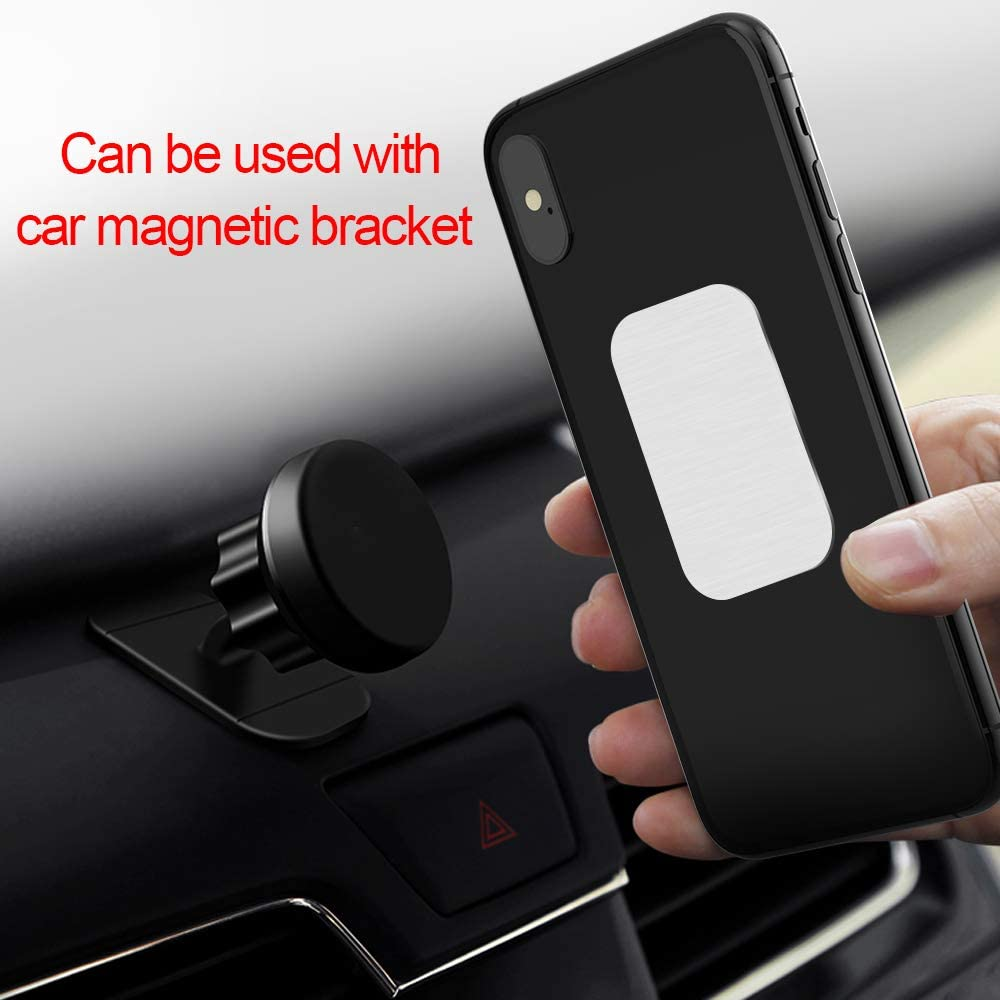 [8 Pack] Magnetic Car Mount Holder Metal Plate,Tiqus 58X40Mm Rectangle Universal Replacement Mount Metal Plate Kit with Adhesive for Magnetic Car Mount Cell Phone Holder Silver image number 4