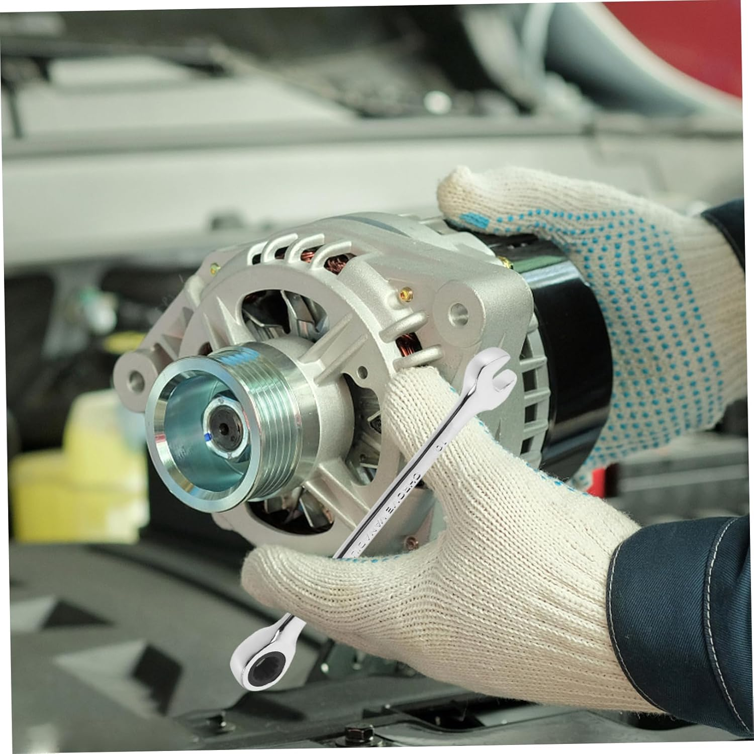 COOLHIYA Double Ended Suspension Strut Spreader Tool with Wrench, Hub Steering Splitter for Car Suspension Repair and Maintenance Automotive Tools Equipment image number 2