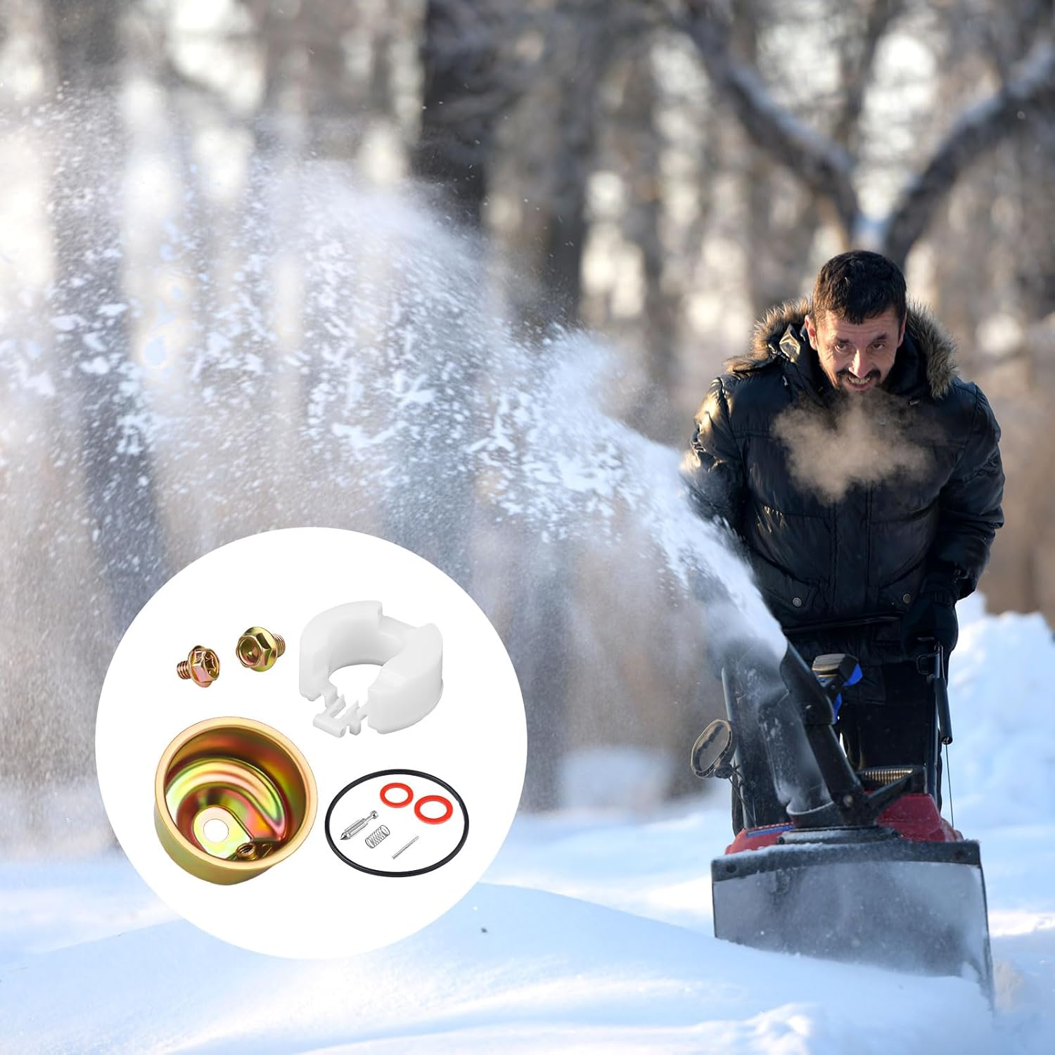 Carburetor Kit for Most Carburetor Bowl Chamber Float Pin Gasket Seal Needle Carburetor Repair and Rebuild Accessories and Parts Electric Start Kit for GX240 GX270 GX340 GX390 and More image number 2