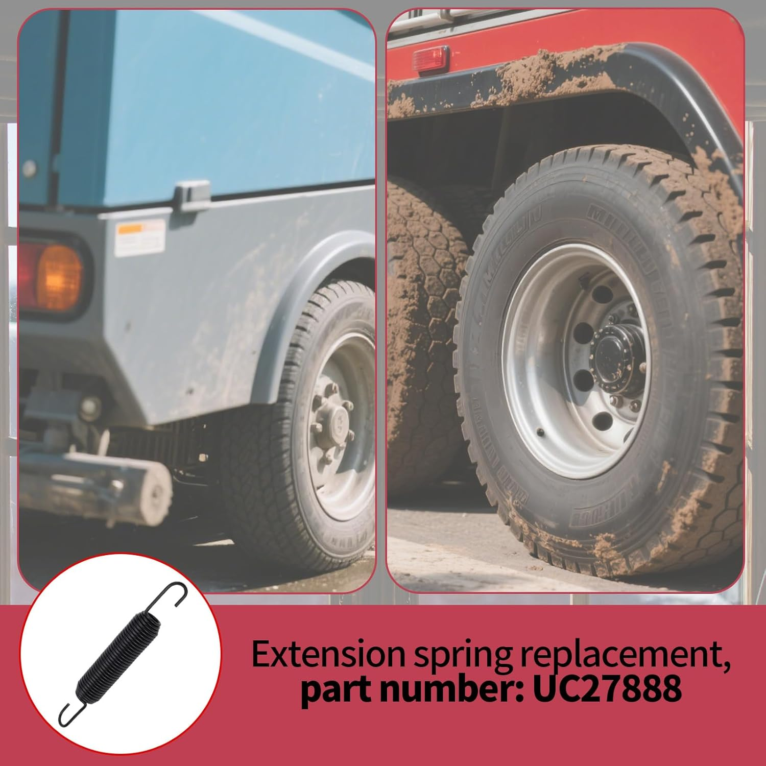 UC27888 Extension Spring Replacement for John Deere, Mower Deck Belt Tension Spring for Z320M Z320R Z335E Z345M Z345R Models image number 3