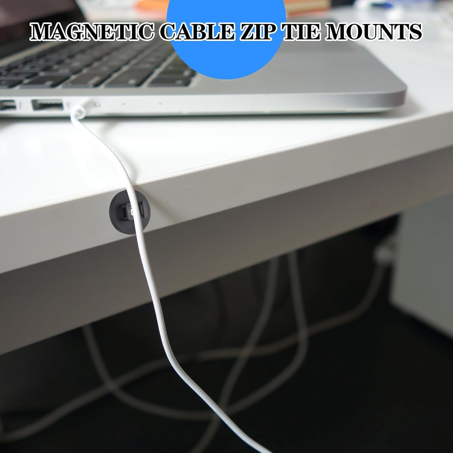 15 Pcs Magnetic Cable Clips Zip Tie Mount Base Black Magnetic Wire Holder Multipurpose Cable Ties Mount Wire Clips Management Base Electrical Cable Ties Supplies for Cable Wire image number 5