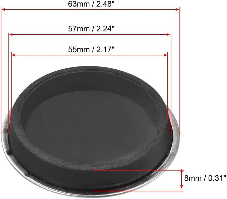 55-57Mm Rubber Basin Sink Plug with Ring for Bathtub, Kitchen, Bathroom image number 2