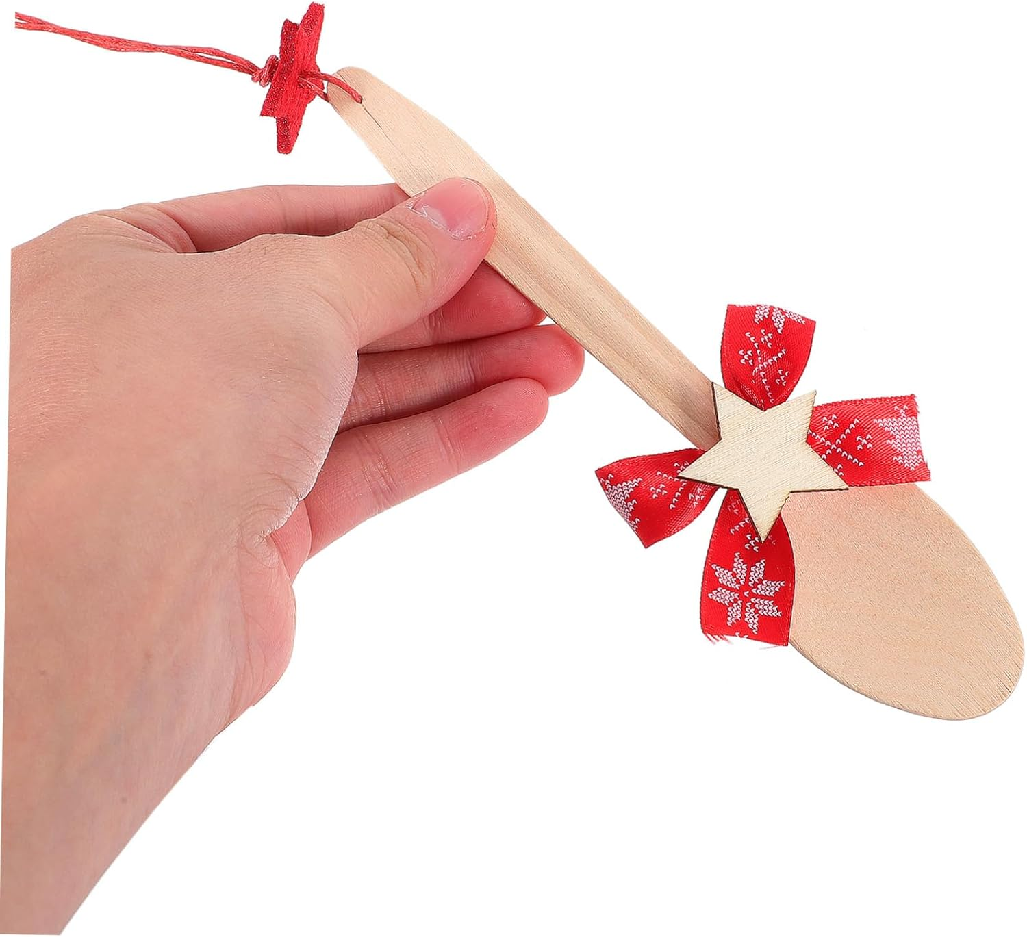 10Pcs Spoon Ornaments for Christmas Cute Hanging Decor for Holiday Parties Festive Tree Ornaments Lightweight Xmas Decorations for Home And