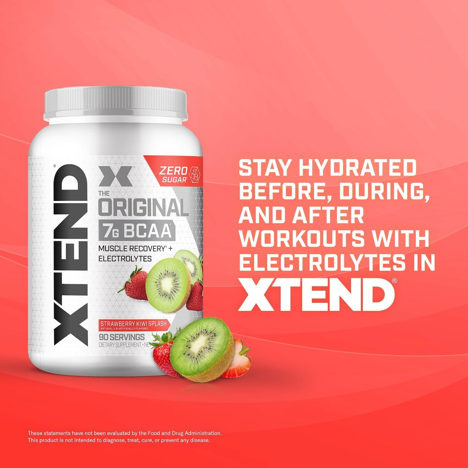 Scivation Xtend BCAA Powder, Strawberry Kiwi, 90 Servings image number 1