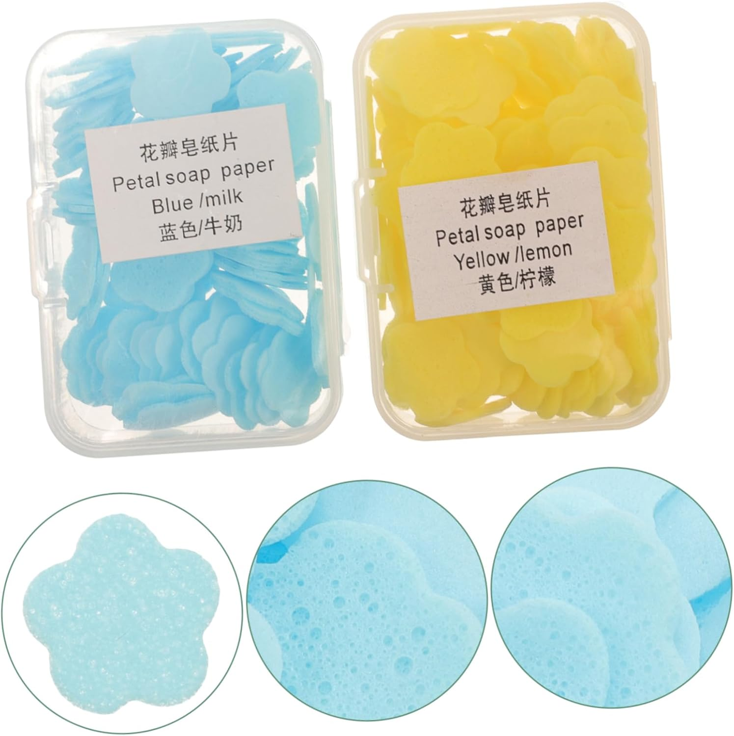 BRIGHTFUFU Travel Portable Hand Tablets Soap Flakes Hand Soap Refill Sink Caddy Container Soap Bag Travel Bottles for Toiletries Soap Dish Drainer Dispenser Soap Paper