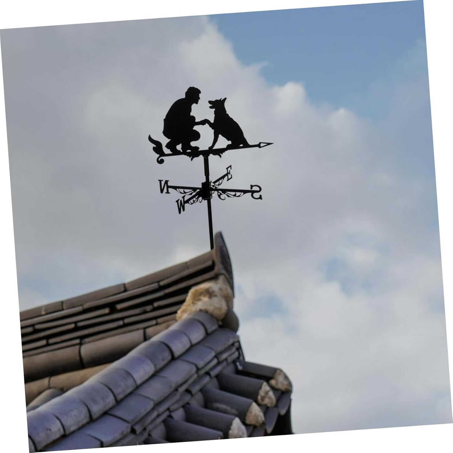 CAXUSD Garden Decor Weather Vane Large Weather Vane Wind Indicator for Yard Decorative