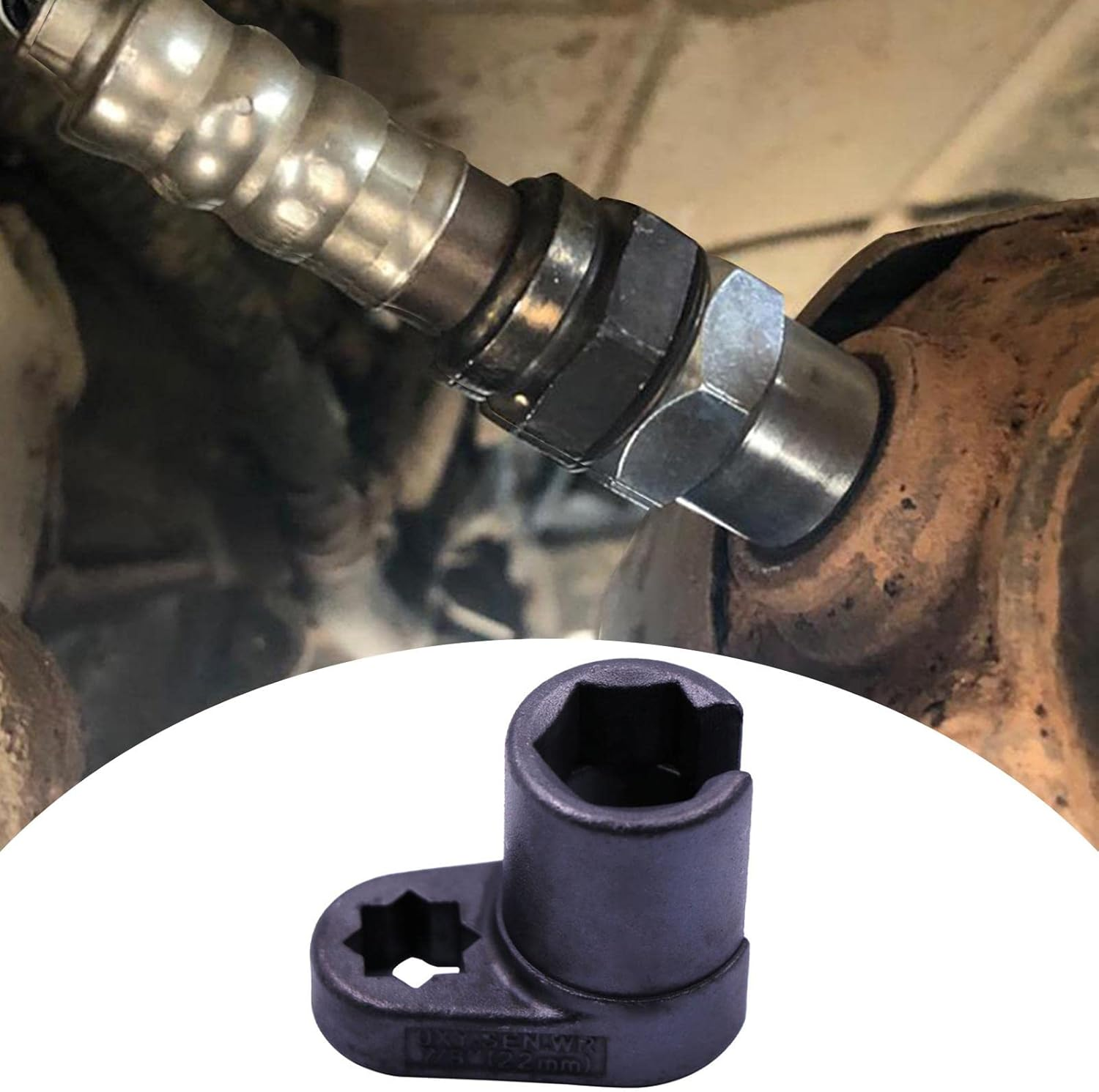 Oxygen Sensor Socket - Automotive Oxygen Sensor Socket Wrench - Puller and Thread Chaser Set Oxygen Sensor Removal Tool image number 4