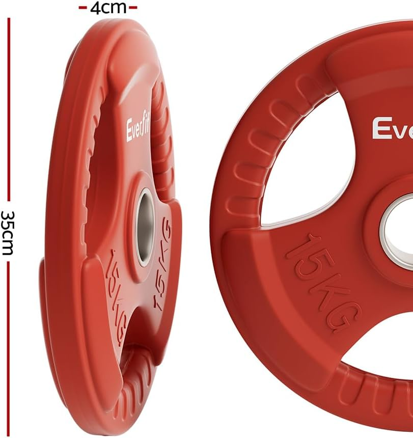 Everfit Weight Plates Standard 15Kg Dumbbell Barbell Plate Weight Lifting Gym image number 2