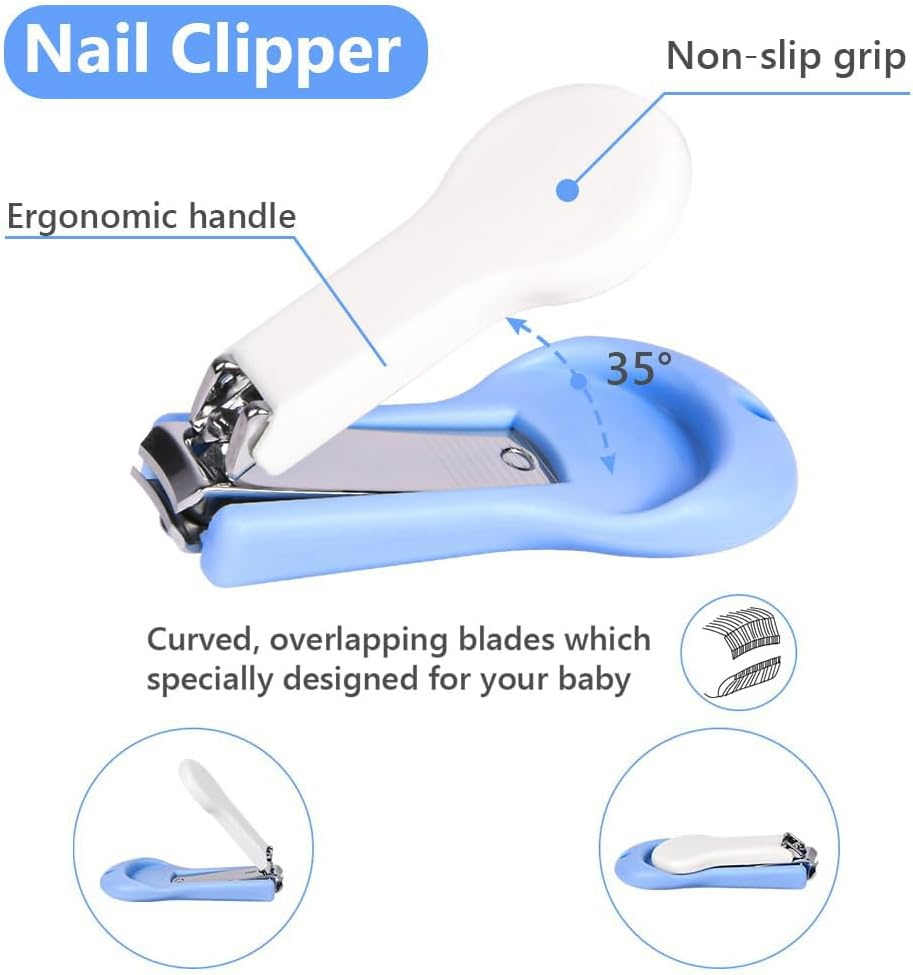 4-In-1 Baby Grooming Kit &ndash; Infant Safety Care Set with Nail Scissors, Clippers, File & Tweezers | Gentle & Precise Tools for Newborns, Infants & Toddlers​