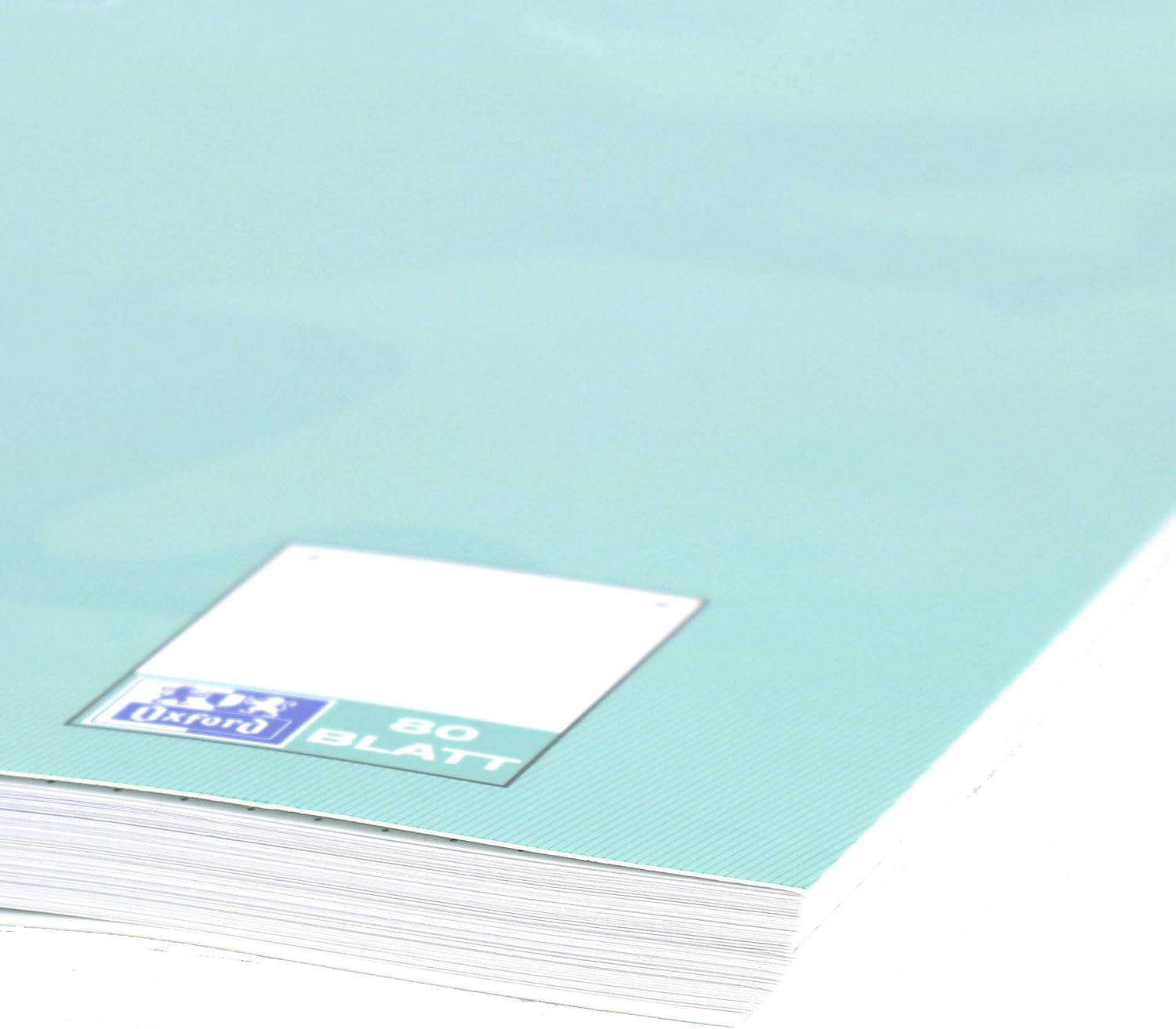 Oxford College Notepad A4 Dotted 80 Sheets Green Blue Pack of 5 image number 6