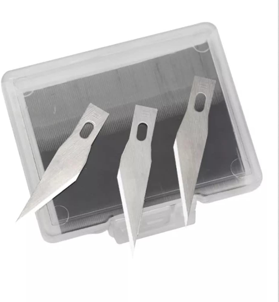 100X #11 Knife Replacement Blades for Exacto Carbon Steel Hobby Arts Craft Tool image number 5