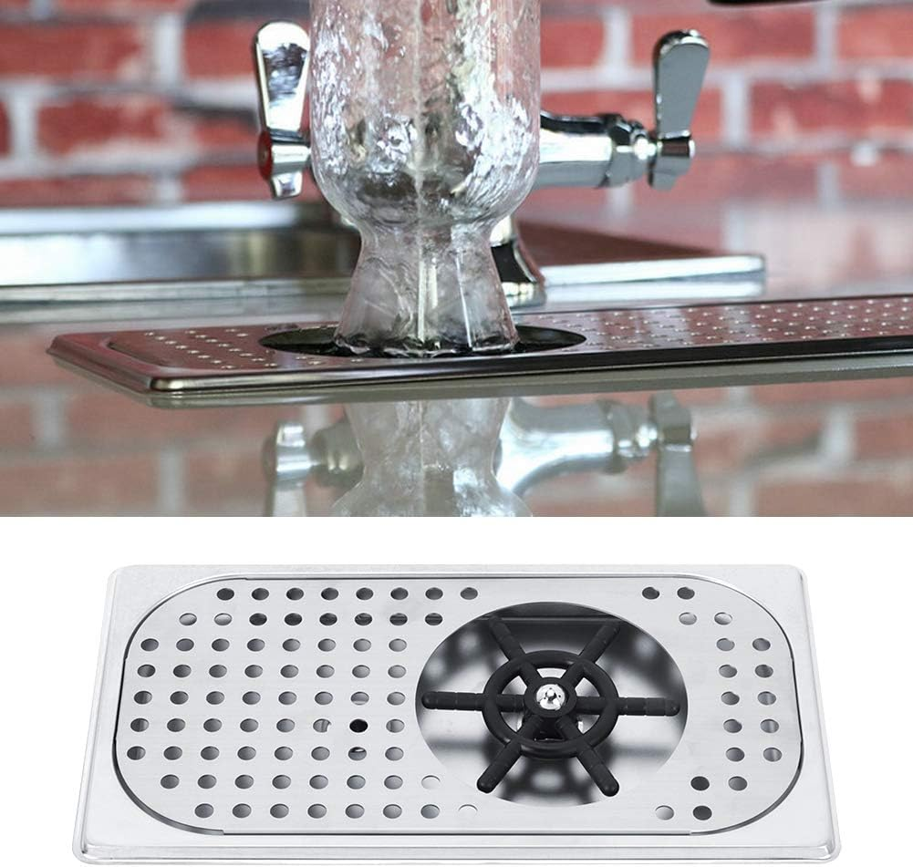 Cup Washer,Stainless Steel Automatic Pitcher Rinser Cup Washer Glass Cleaning Rinser Suitable for Hotel,Bar,Coffee Shop,Home to Clean Coffee Milk Tea Cup (13 X 7.1 X 2.8In) image number 6