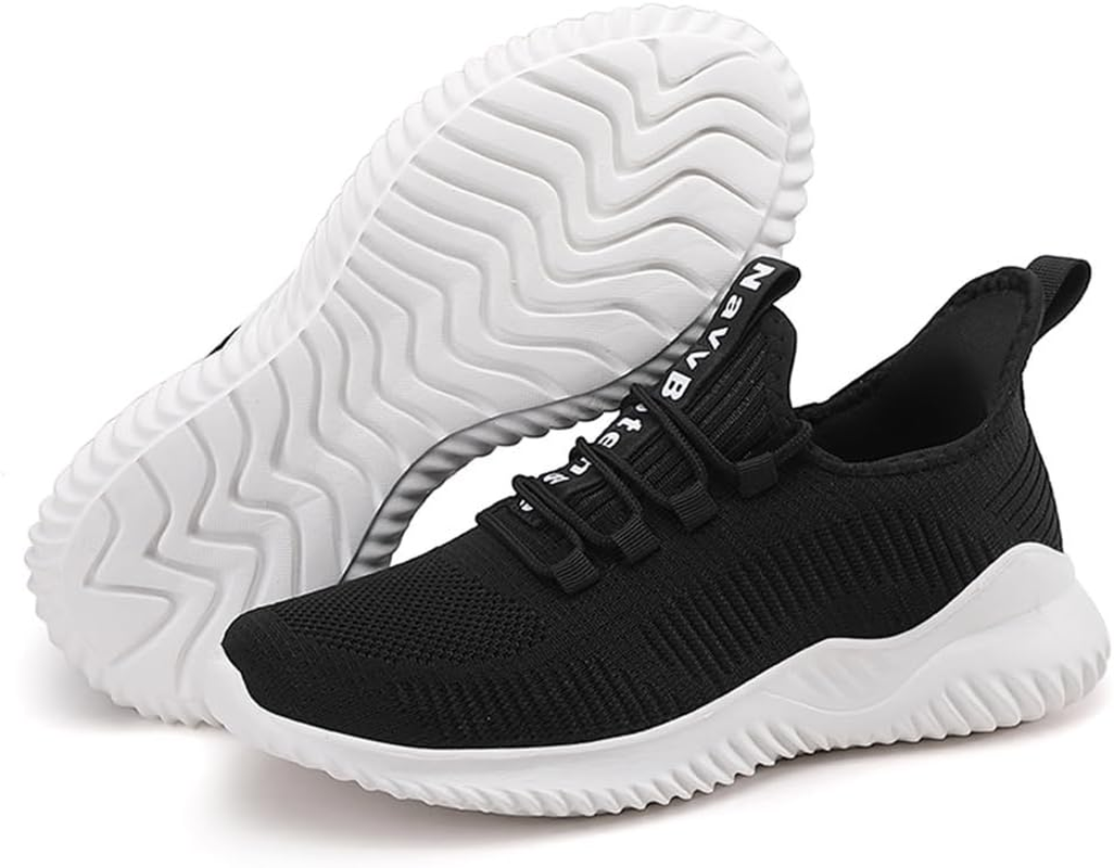 Men'S Running Shoes Non Slip Walking Sneakers Sports Fashion Casual Dress Footwear Mesh Breathable Lightweight Tennis Gym Athletic image number 1