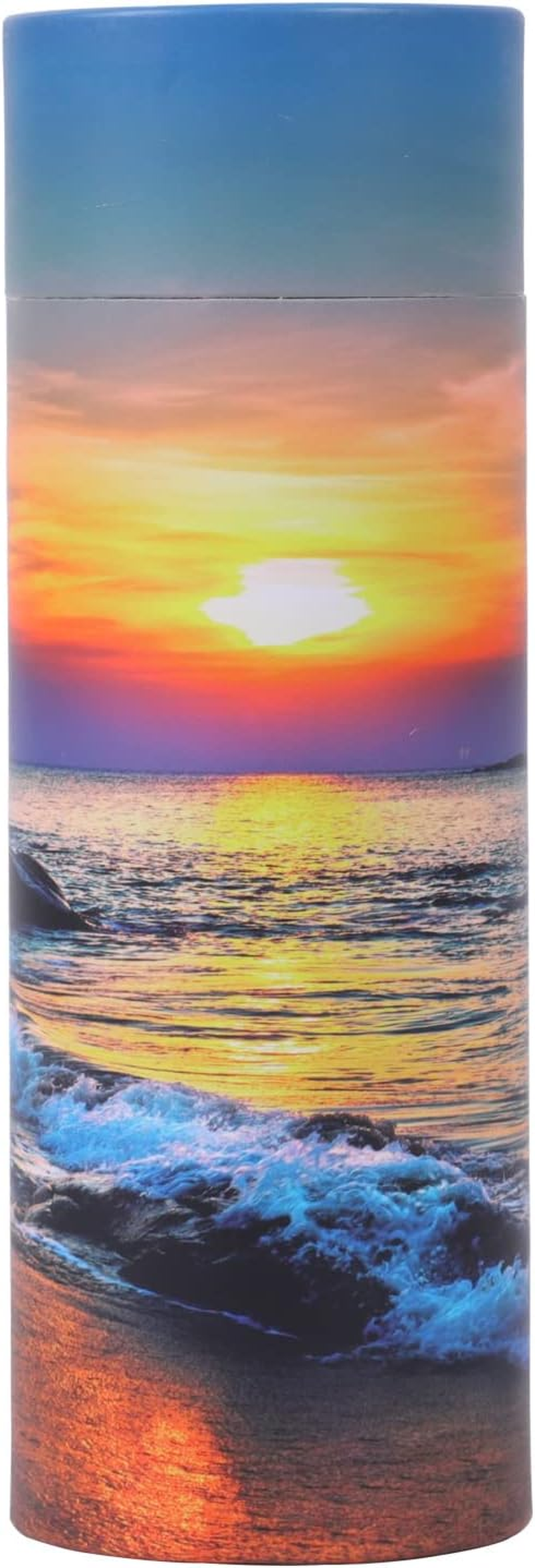 Ocean Sunset Scattering Urn &ndash; Biodegradable Scatter Tube for Ashes - Cremation Urn for Adult Ashes (Small) image number 6