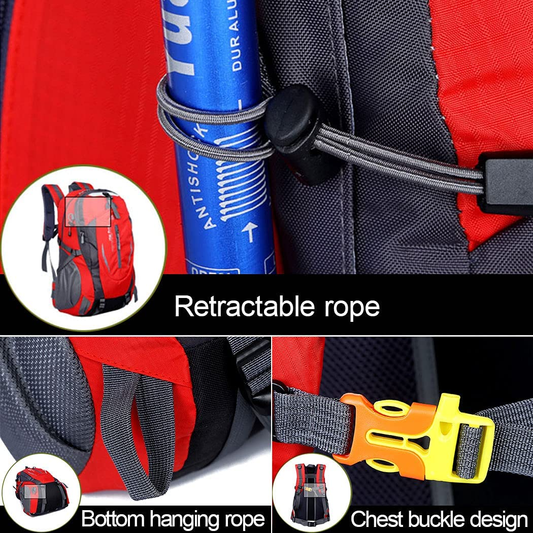 Hiking Backpack 40L Large Waterproof Hiking Camping Bag Travel Backpack Outdoor Luggage Rucksack image number 4