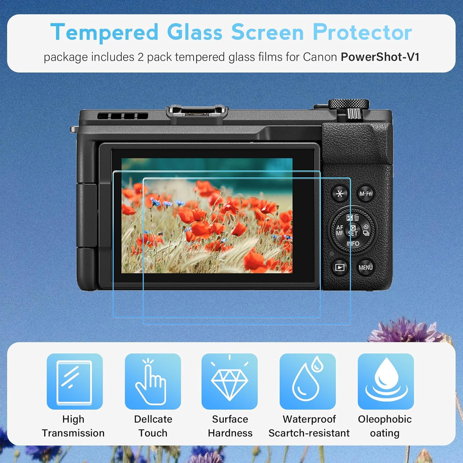 TYUANDOUER Silicone Case for Canon Powershot V1 & LCD Screen Protector Accessories Kit, Camera Case for Canon V1 with Lens Cap, Body Cover for Powershot V1 - Pink - Grey image number 3