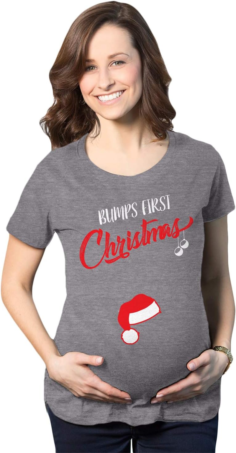 Funny Maternity Christmas Shirts for the Holidays Cute Tees to Celebrate Bumps First Christmas