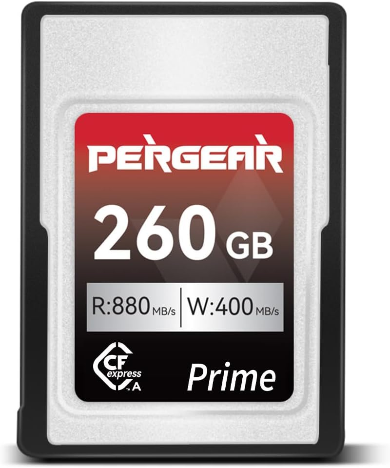 PERGEAR Professional 260GB Cfexpress Type a Memory Card, up to 880Mb/S Read Speed & 900Mb/S Write Speed for 4K 120P,8K 30P Recording image number 1