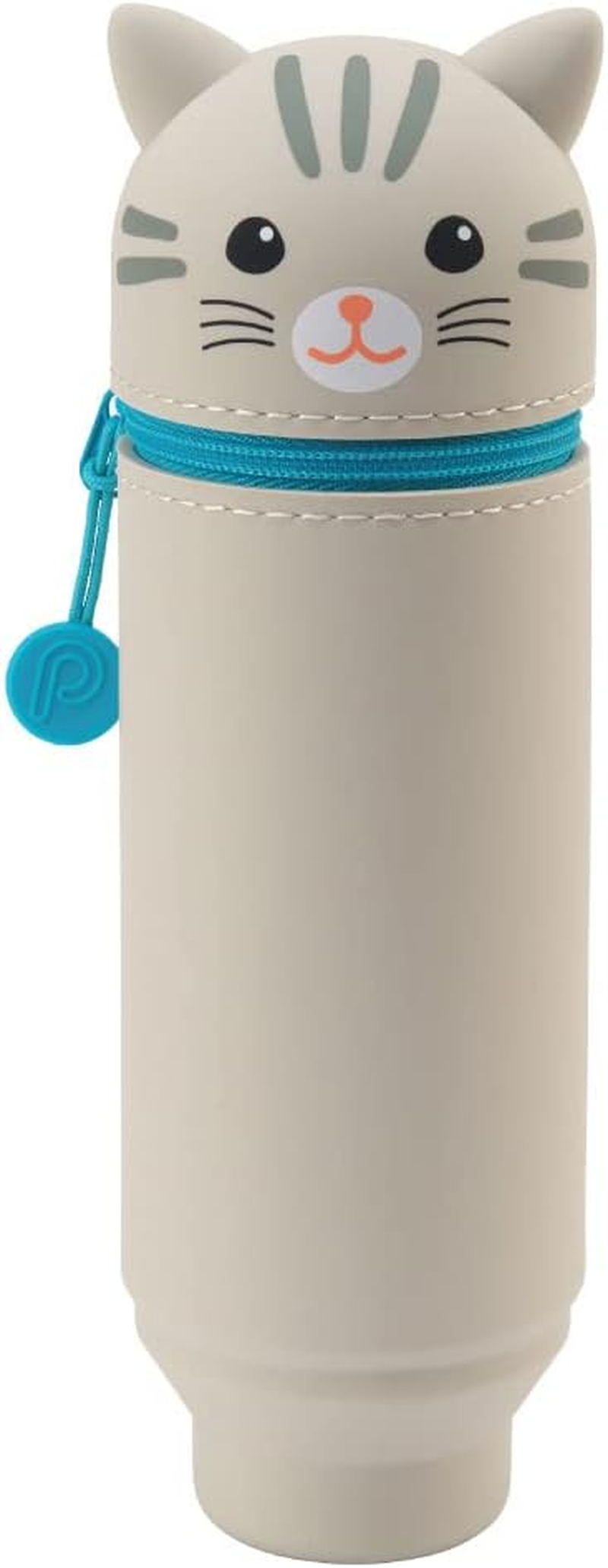 LIHIT LAB Kawaii Japanese Bird Large Stand up Pencil Case for School Office College, Cute School Supplies, Animal Pen Holder Pencil Pouch Holder Girls, Artist Pencil Case, Parrot (A7714-9)