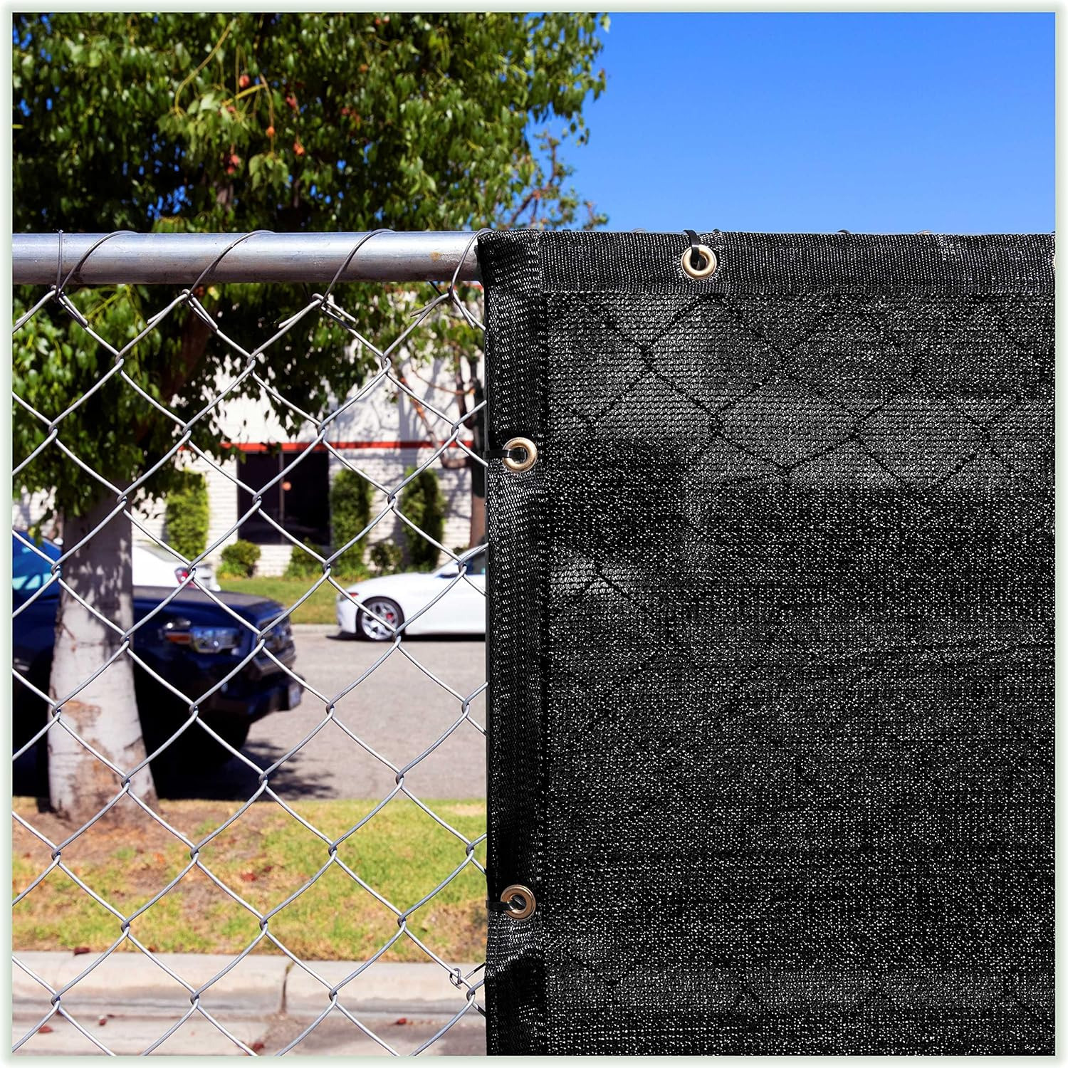 Colourtree 4' X 10' Black Shade Cloth Tarp with Grommets - 90% Sunblock, Durable Net Mesh Fabric for Dog Kennel, Plant Cover, Patio, Chicken Coop & Pet Playpen Roof (We Make Custom Size)