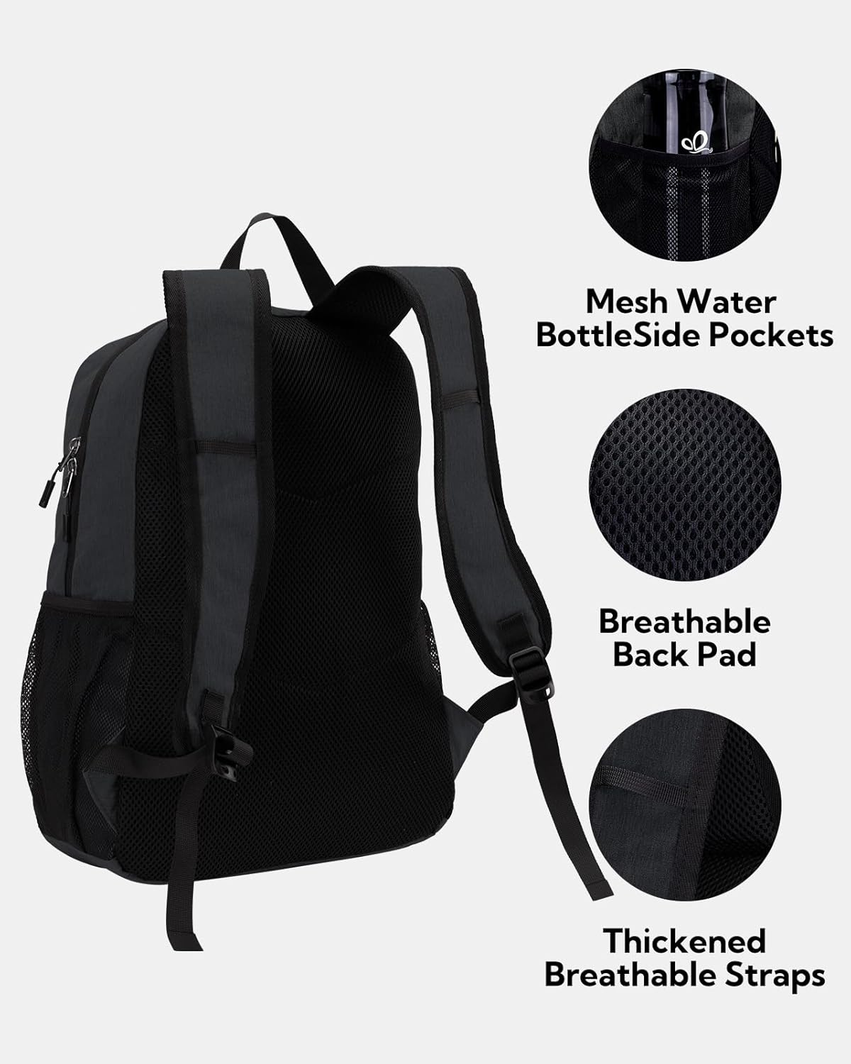 WATERFLY Lightweight Packable Hiking Backpack: 20L Small Foldable Travel Bag for Women Men Camping Beach Vacation Daypack image number 3