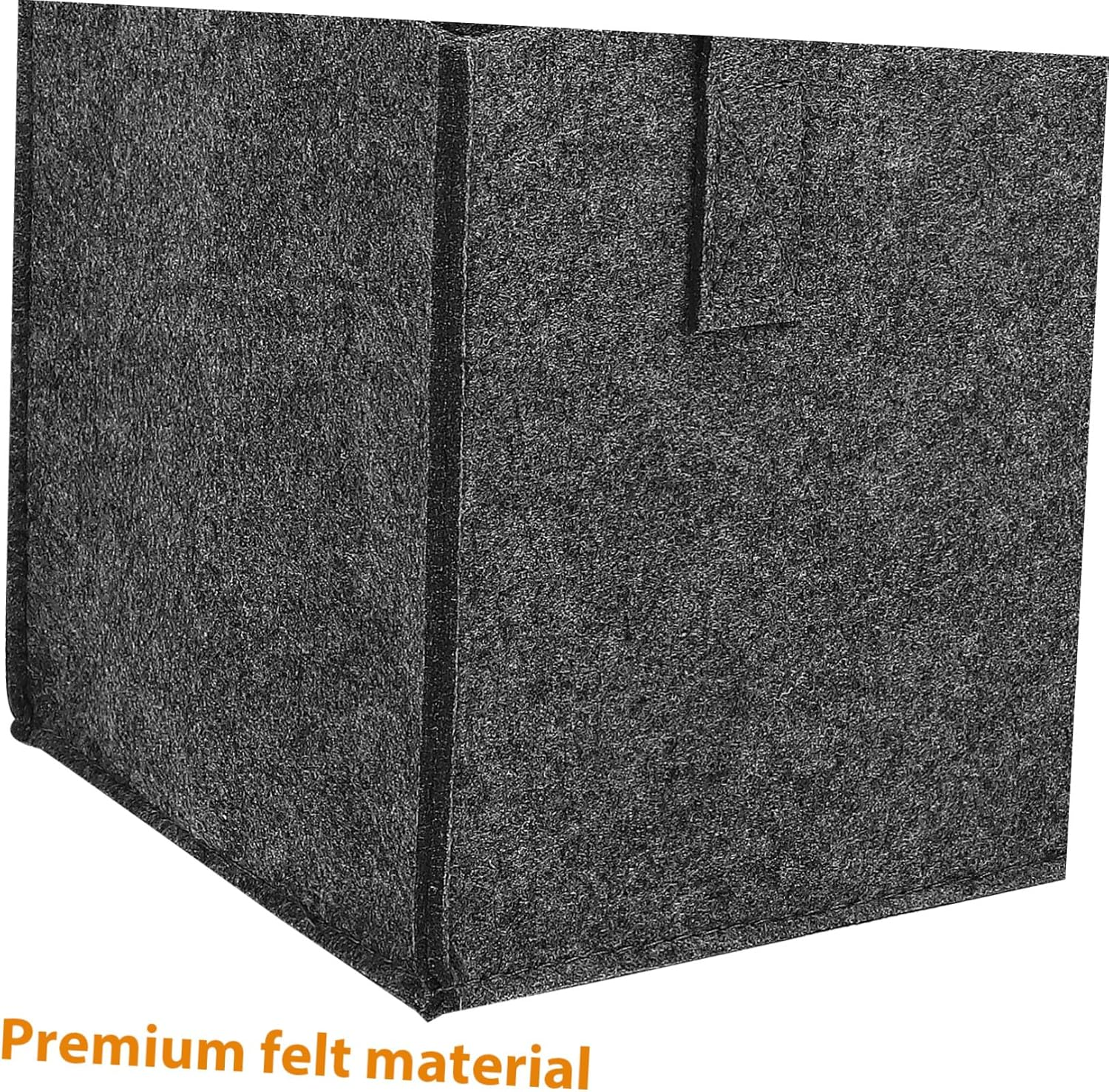 VALICLUD Reusable Felt Wine Bag Tote for 6 Bottles with Divider Medium Gray Felt Bottle Handbag Wine Carrier Tote Bag Set of 4 for Travel image number 4