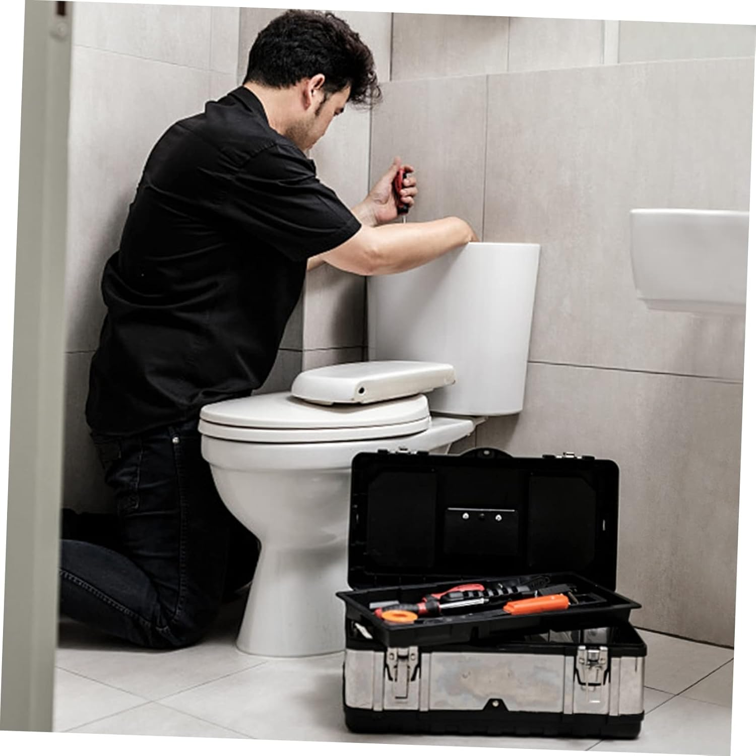 VILLFUL 1Set Toilet Lid Hinges Replacement Fittings Quick Release Toilet Seat Fixing Kit for Easy Installation and Replacement Compatible Standard