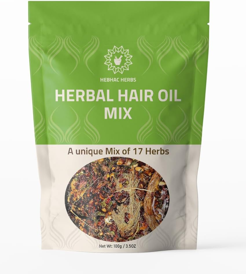Herbal Hair Oil Mix 100 G, Ayurvedic Herb Blend for Hair Oil Infusion Make Your Hair Oil with Dry Ayurvedic Herb Mix, Goodness of Ayurvedic Natural Herbs for Oil Infusion, Instant Premix for Hair Oil
