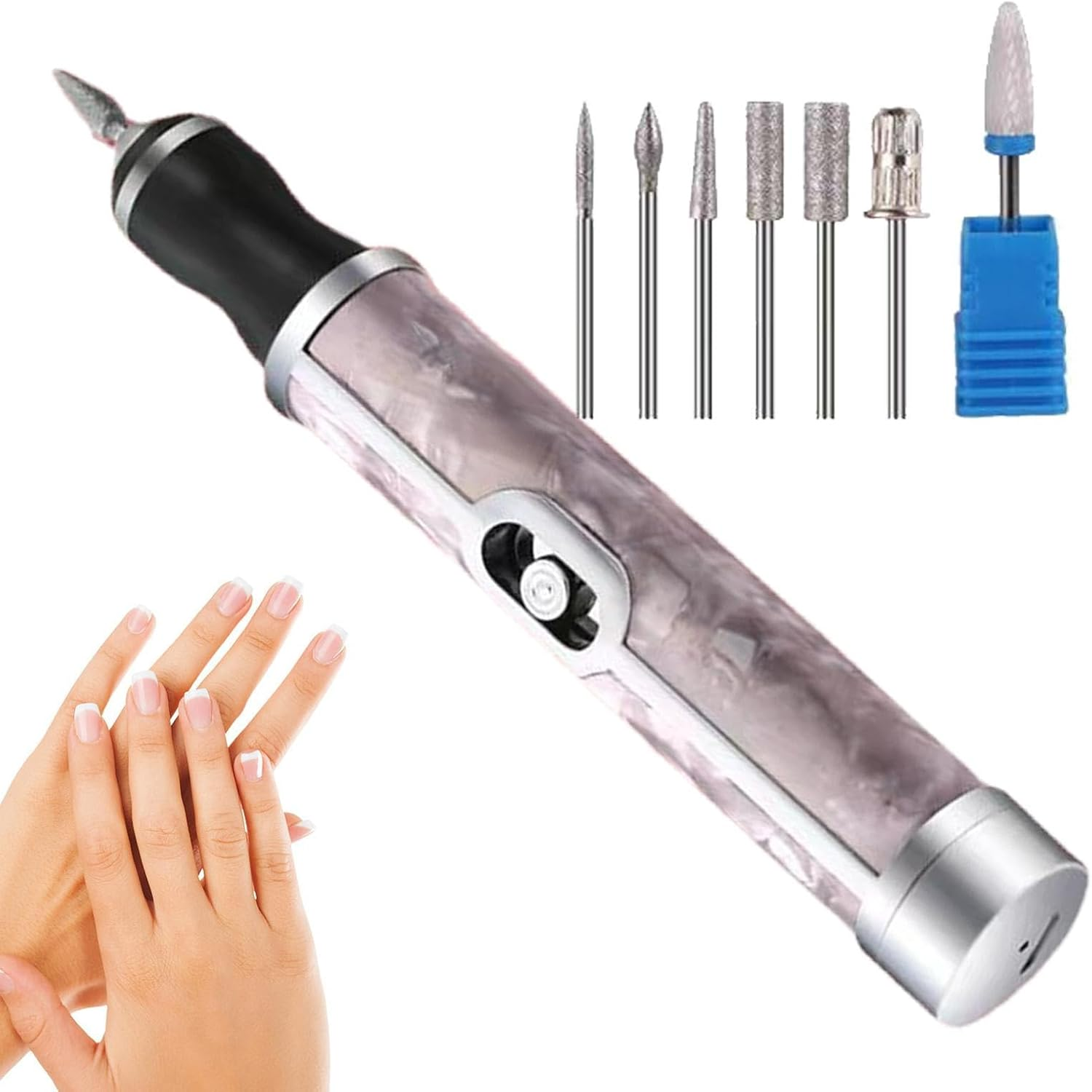 Toe Nail Grinder Kit for Thick Nails | Electric Nail Drill - Grinder Manicure, Toenail Sander for Thick Nails Cordless, Professional Removing
