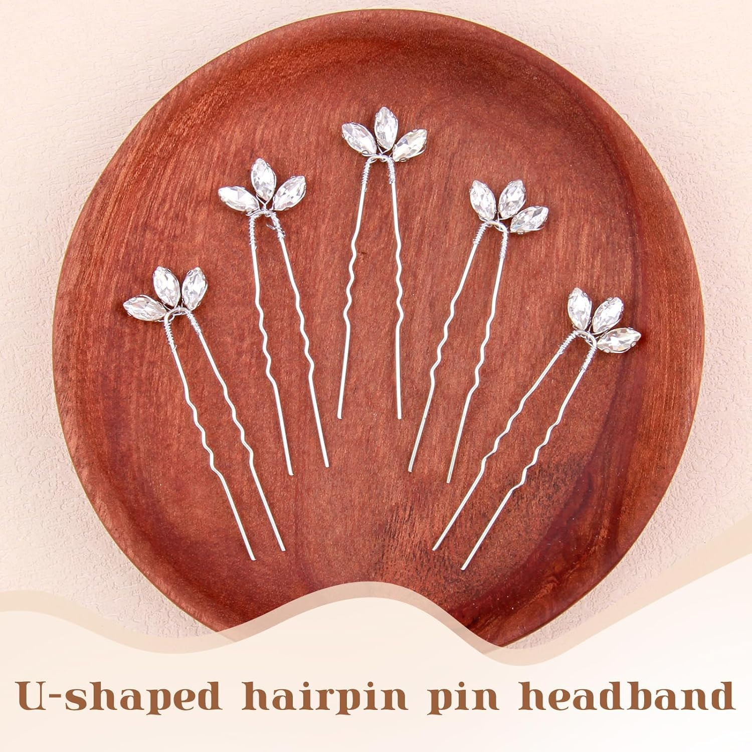 Forcine Capelli Cristallo Confezione Forcine Da- Sposa Eleganti in Oro Con Cristalli E Rhinestone, Accessori Capelli Luminosi per Donne E Ragazze, Ideali per Matrimoni E Occasioni Speciali, 5 Pieces image number 5