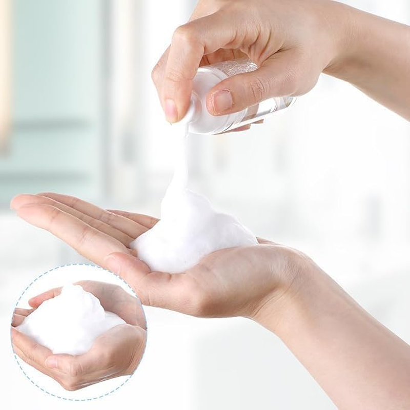 Empty Travel Foaming Pump Bottle, 6Pcs Empty Foaming Pump Bottles Soap Dispensers,Clear Plastic Small Foam Soap Dispenser,Small Foam Dispenser Pump Empty Foaming Pump Bottles,Empty Foam Pump Bottles image number 5